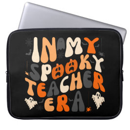 Retro in meinem Spooky-Lehrer Era Halloween Laptopschutzhülle