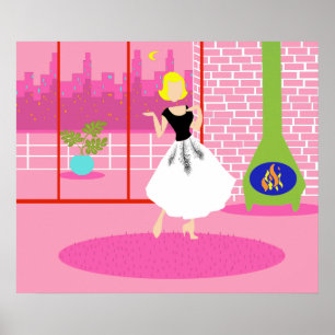 Retro In the Pink Poster