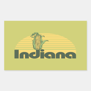 Retro Indiana Rechteckiger Aufkleber