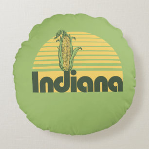 Retro Indiana Rundes Kissen