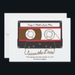 Retro Indie Mixtape Wedding Red, Black & White Save The Date<br><div class="desc">Eine trendige Boombox aus dem 80er,  romantische,  miteinander verbundene Kopfhörer und farbenfrohe Retro-Kassetten sind die Stars dieser lustigen und einzigartigen Hochzeitssuite.</div>