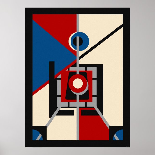 Retro Industrial Deko Geometric Art (Vorne)
