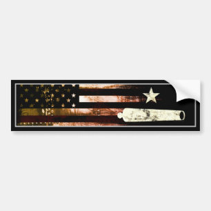 Retro Industrielle amerikanische Flagge mit Stern  Autoaufkleber