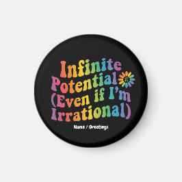 Retro Infinite Potential Irrational Pi Day Math  Magnet