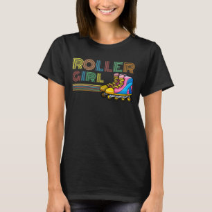 Retro Inline Skater Girl Roller Skate Lover T-Shirt