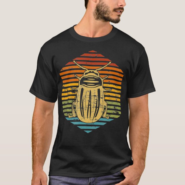 Retro Insect Lover Entomology Beetle Bug T-Shirt (Vorderseite)