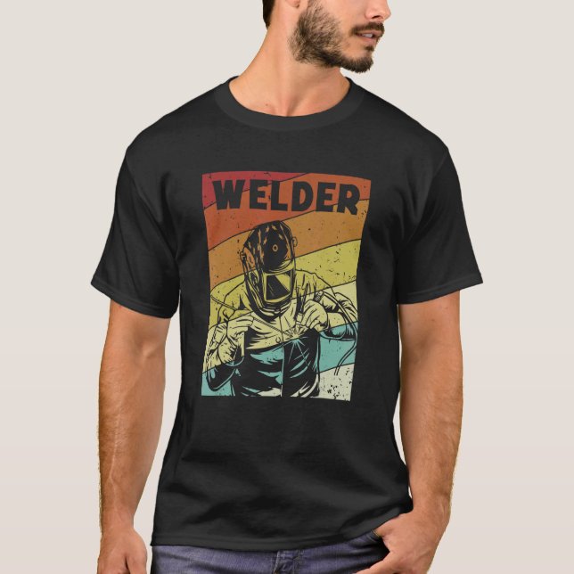 Retro Inspector Tig Tack Mig Rig Technician Welder T-Shirt (Vorderseite)