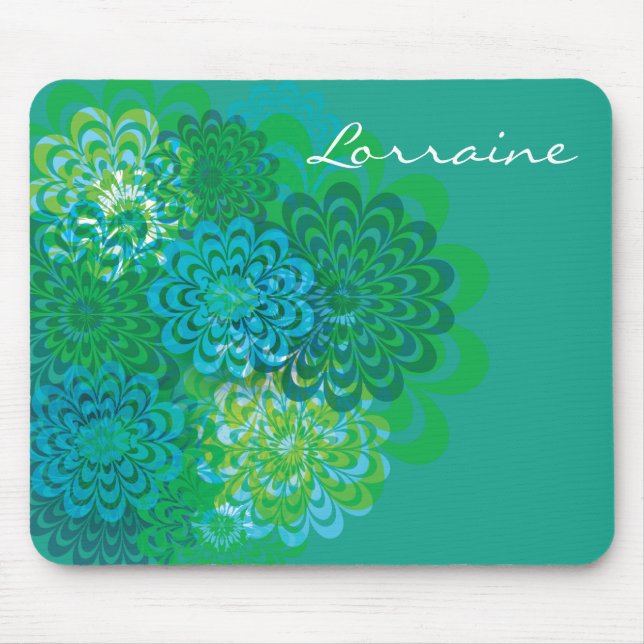 Retro Inspiriert blaue und grüne Mousepad (Vorne)