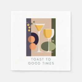 Retro-inspiriert Cocktail-Servietten in weichen Pa Serviette