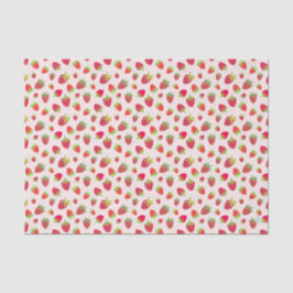 Retro-Inspiriert handIllustrierte Chic-Erdbeere Seidenpapier