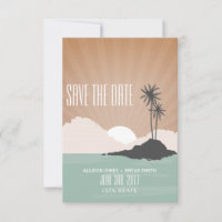 Retro Inspiriert Island Beach Hochzeit Save the Da