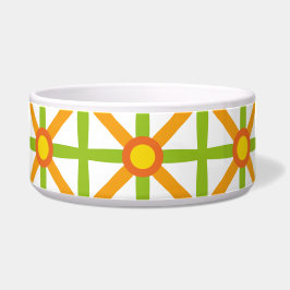Retro-Inspiriert orangefarbenes, gelbes Muster Napf