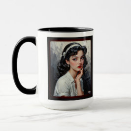 Retro Inspiriert Portrait von nachdenklicher junge Tasse