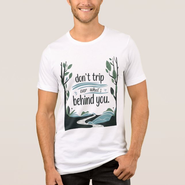 Retro-Inspiriert "Reiß nicht über das, was hinter  Tri-Blend Shirt (Vorderseite)