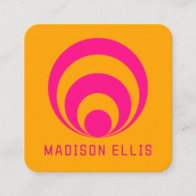 Retro-inspirierte Visitenkarte (Vorderseite)