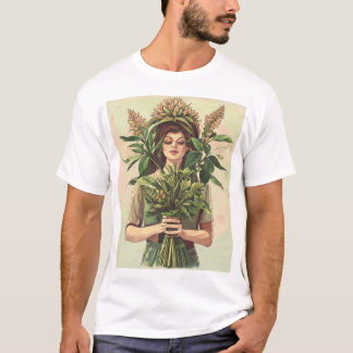 Retro-inspirierter Plant Mom Grafik-T-Shirt T-Shirt