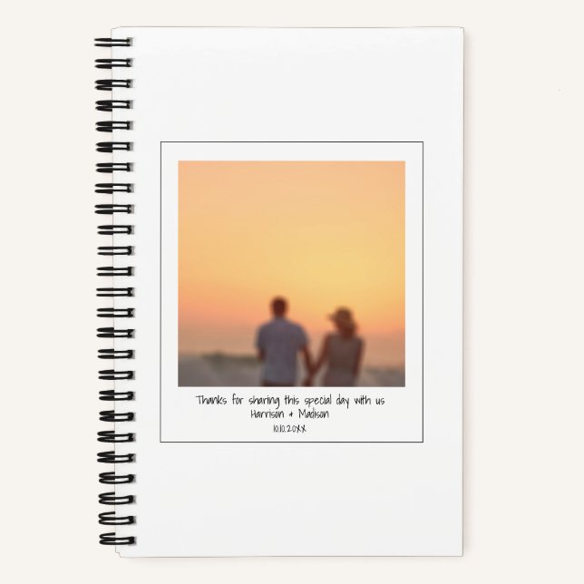 Retro Instant Foto Pärchen Freundesnamen benutzerd Notizbuch (Vorderseite)