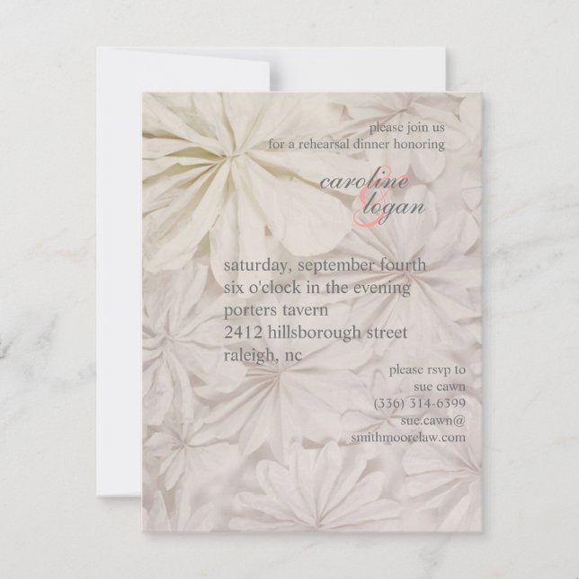 rétro invitation de dîner de répétition (Devant)