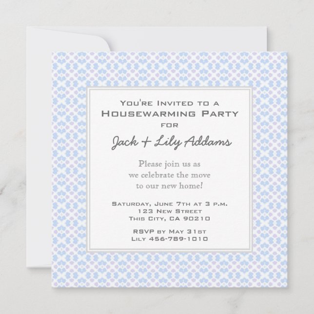 Rétro invitation de pendaison de crémaillère - (Devant)