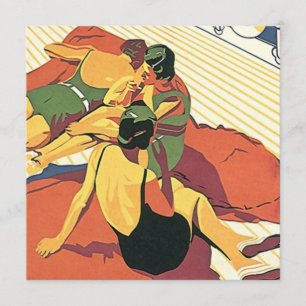 Rétro Invitation Summer House ~ Beach ~ Pool Party