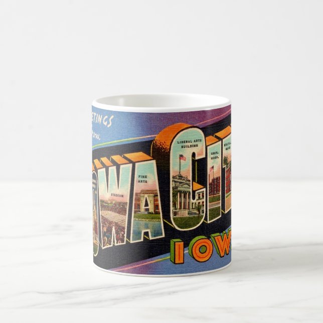 Retro Iowa City Tasse (Mittel)