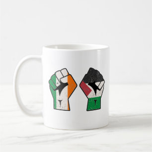 Retro Ireland Palestina Solidarity Fist Revolution Kaffeetasse