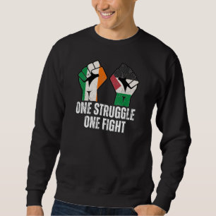 Retro Ireland Palestina Solidarity Fist Revolution Sweatshirt
