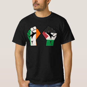 Retro Ireland Palestina Solidarity Fist Revolution T-Shirt