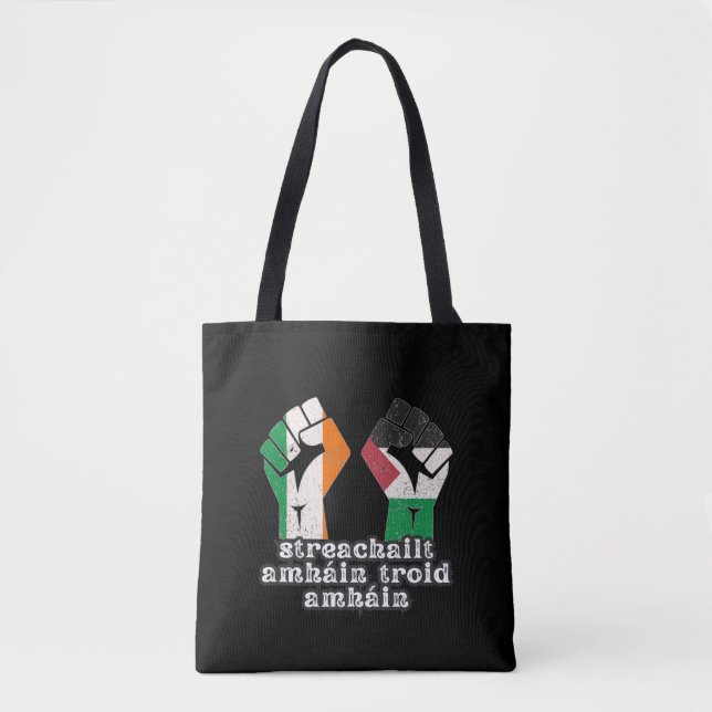 Retro Ireland Palestina Solidarity Fist Revolution Tasche (Vorderseite)