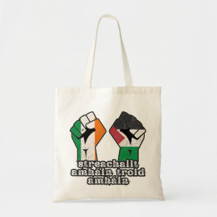 Retro Ireland Palestina Solidarity Fist Revolution Tragetasche