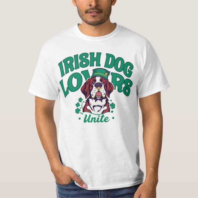 Retro Irish Dog Lovers - Irish Dog Lovers Unite T-Shirt (Vorderseite)