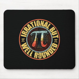 Retro Irrational Aber Rund Pi Tag Vintage M Mousepad