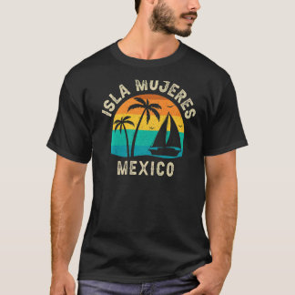 Retro Isla Mujeres Mexico Sunset Matching Family T-Shirt