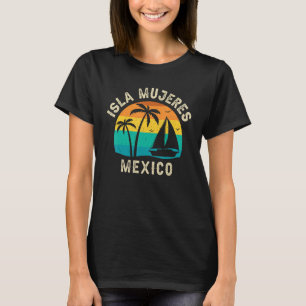 Retro Isla Mujeres Mexiko Sonnenuntergang passende T-Shirt
