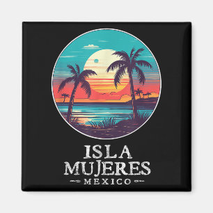 Retro Isla Mujeres Mexiko Strand Sonnenuntergang S Magnet