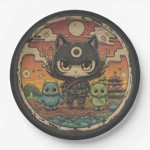 Retro Island Pals: Ninja Cat Crew Pappteller