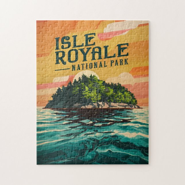 Retro Isle Royale Nationalpark Poster (Vertikal)