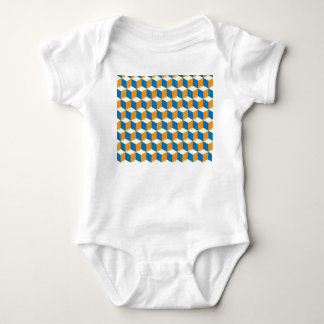 Retro-isometrische Würfel, geometrische Illusion Baby Strampler
