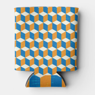 Retro-isometrische Würfel, geometrische Illusion Dosenkühler