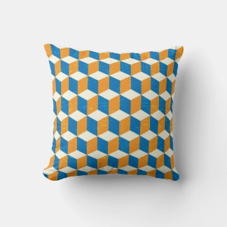 Retro-isometrische Würfel, geometrische Illusion Kissen