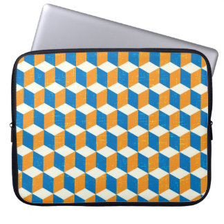 Retro-isometrische Würfel, geometrische Illusion Laptopschutzhülle