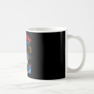 Retro ist hier, um die Freiheits-Hühner-Adler-Farm Kaffeetasse