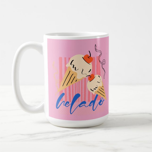 Retro Italian Ice Cream Cones Kaffeetasse (Links)