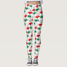 Retro-Italienische-Auto-Muster-Leggings