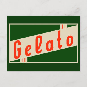 retro italienisches Eis Postkarte