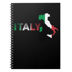 Retro Italy Flag Reisende Abenteuer Reisen Notizblock