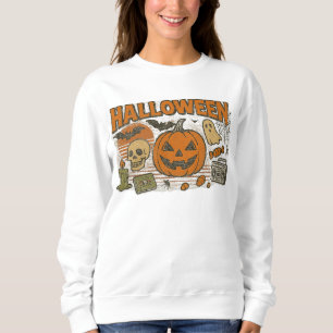Retro Jack-O’ Lantern Halloween Bekleidung unisex Sweatshirt