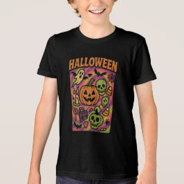 Retro Jack-O’ Lantern Halloween Bekleidung Unisex Tri-Blend Shirt
