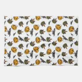 Retro-Jack und Katze Geschirrtuch