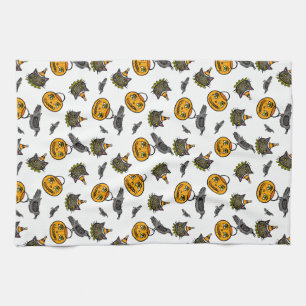 Retro-Jack und Katze Geschirrtuch